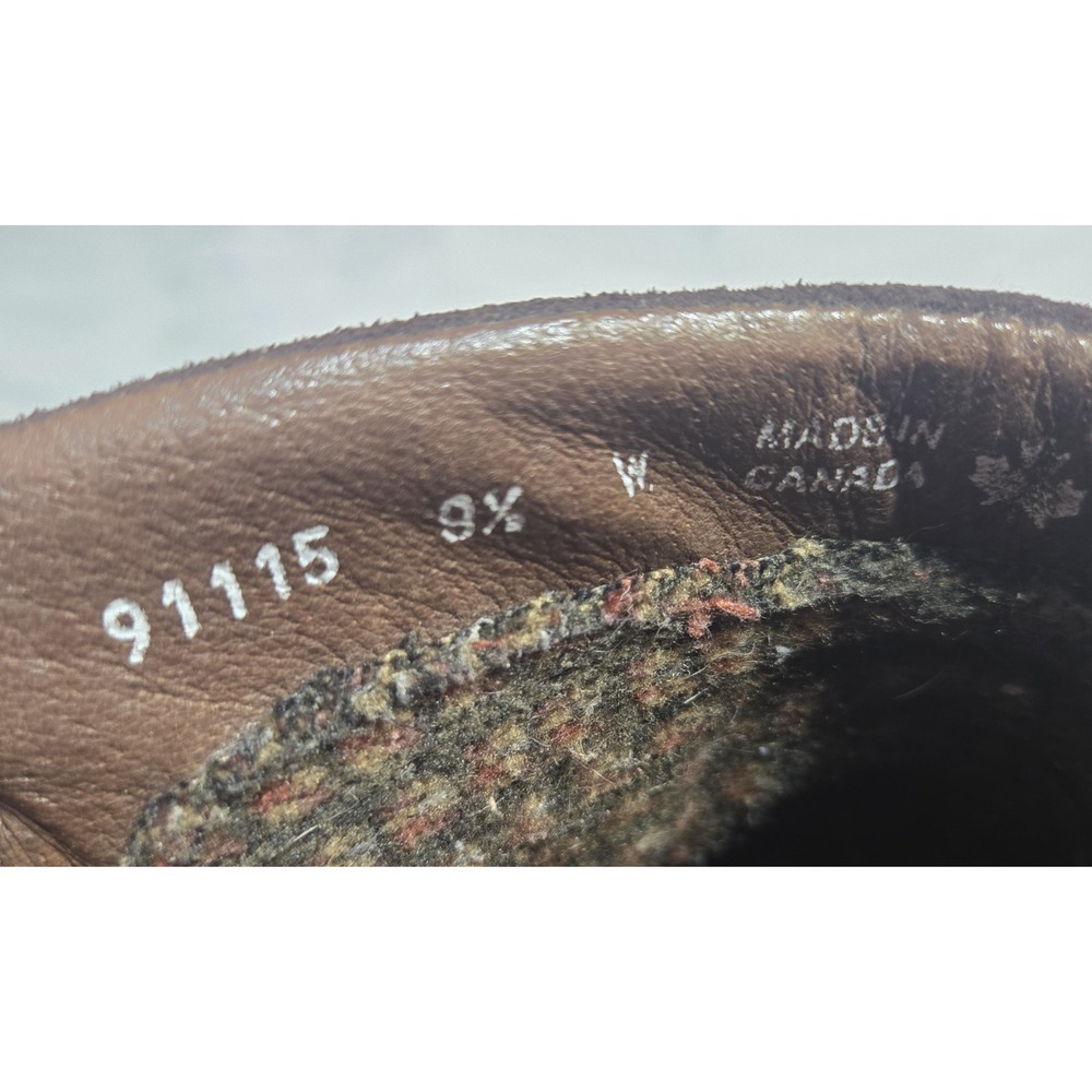 LL Bean Womens Leather Hiking Boots Size 9X Brown Lined Hook Loop Closure - Picture 9 of 9